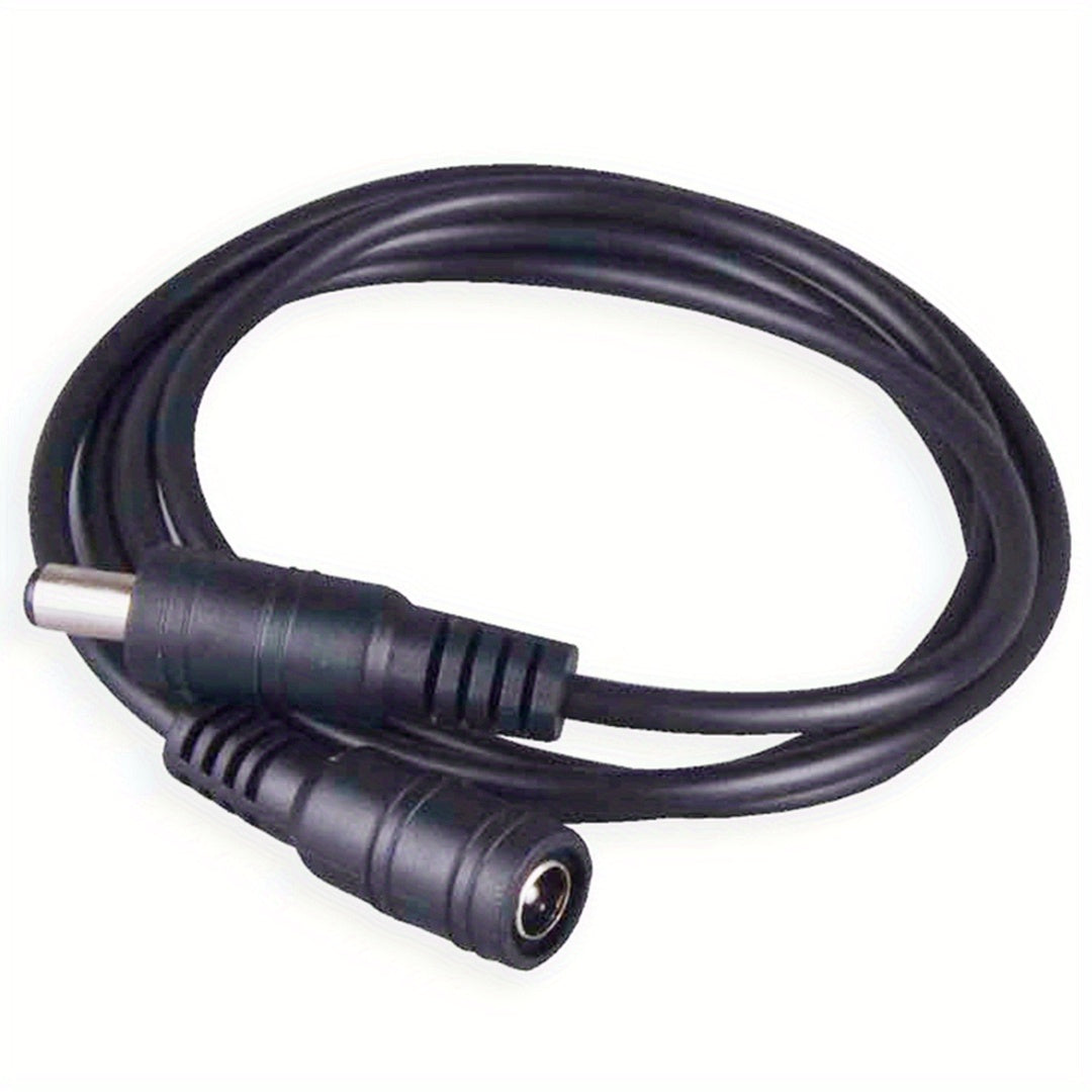 Cable de extensión de corriente continua de 5.5x2.1mm macho a hembra, aislado de PVC, para cámaras de vigilancia y iluminación LED
