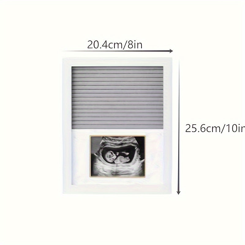 Wooden Photo Frame for Kids Nursery Decor for Baby Ultrasound and Memories