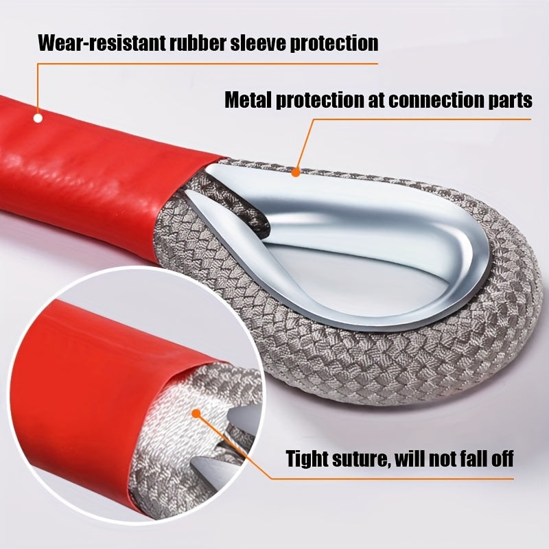 Juego de cuerda de remolque para SUV todo terreno de alta resistencia con ganchos en U y bolsa de almacenamiento, capacidad de 33,000 g