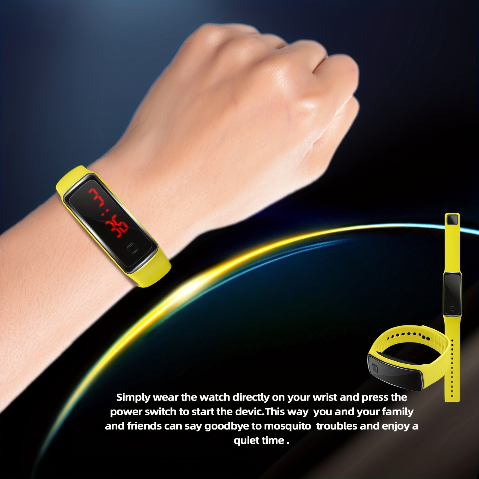 Unisex Silicone Mosquito Repellent Bracelet Outdoor Insect Wristband