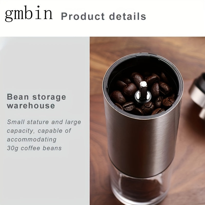 Manual Coffee Bean Grinder for Home Use, Hand Operated, Compact and Durable