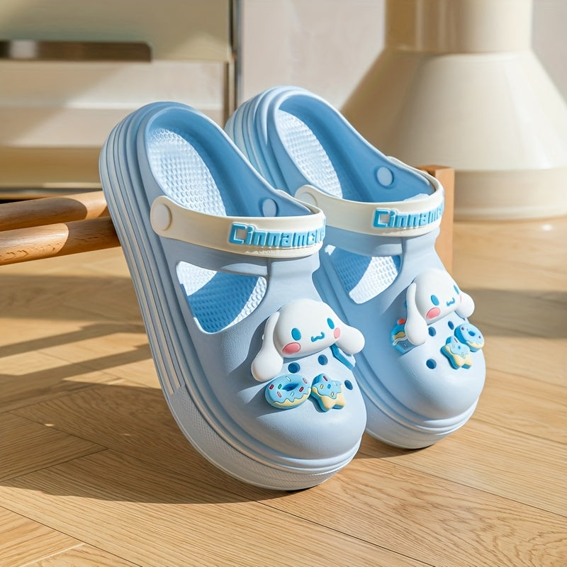 Kids Water Shoes for Boys and Girls Cartoon Pattern Low Top EVA Slip-On Casual Beach Footwear