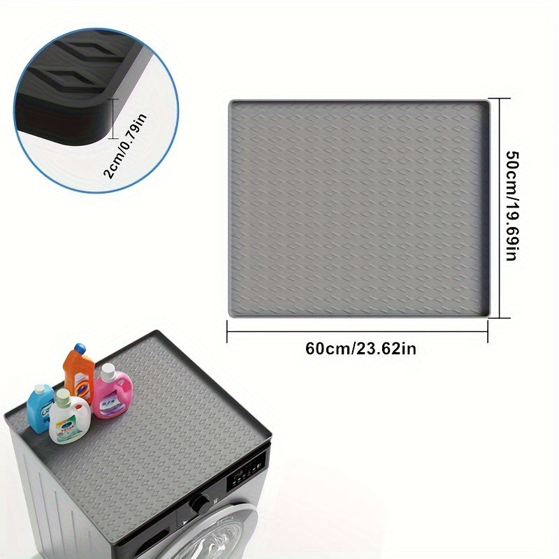 Yuqori sifatli silikon mato kir yuvish mashinalari va quruq mashinalar uchun - changdan himoya qiladi, tez quriydi, sirpanishni oldini oladi va suv o'tkazmaydigan, kir yuvish xonasi, oshxona va uyda foydalanish uchun.