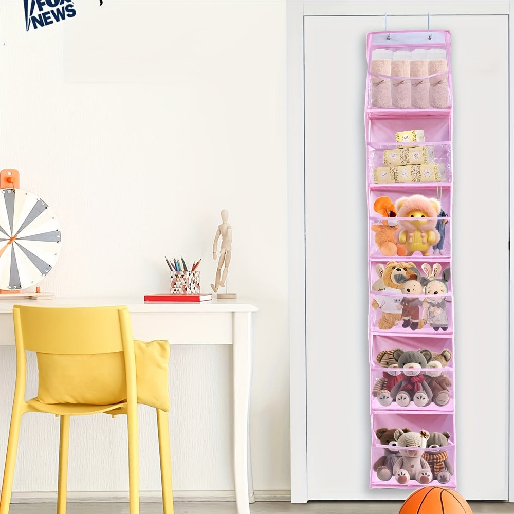 Over-the-Door Hanging Organizer with 6 Shelves Clear Window Polyester Large Capacity
