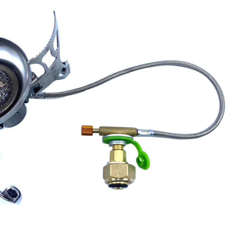 Tashqi kamp pechining gaz pechiga aylantirish ulanishi, batareyasiz avtomatik ravishda o'chadi, tashqi kamp uchun.