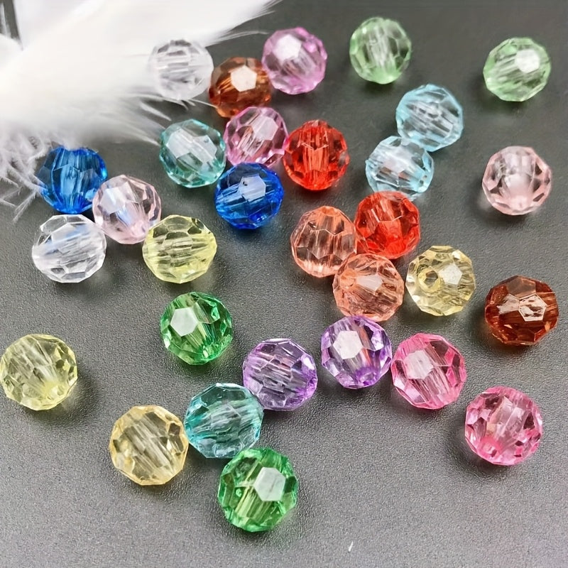 1000 piezas de cuentas de esquina de acrílico transparente de 6mm para bricolaje, joyería y decoración del hogar