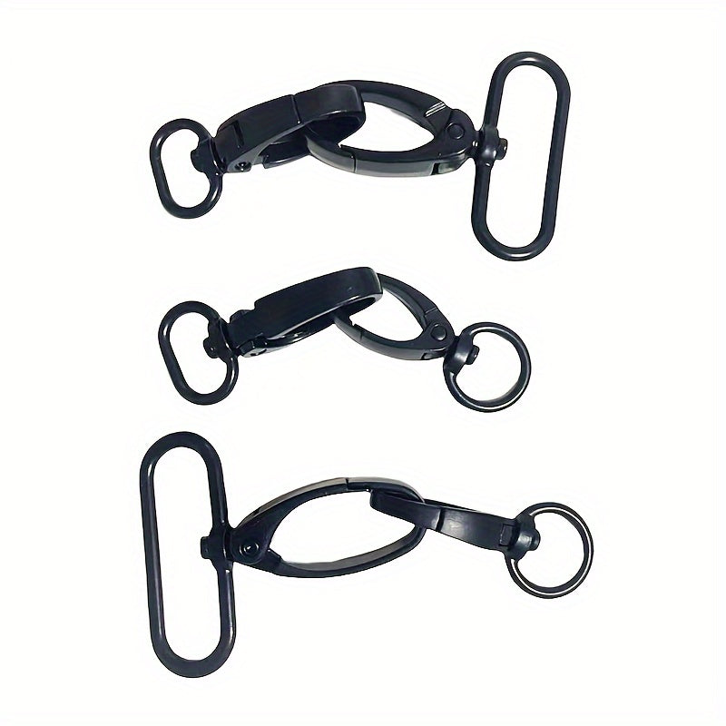 Black Olive Clasp Buckles 10-Pack Zinc Alloy Durable Rotating Handbag Strap Accessories