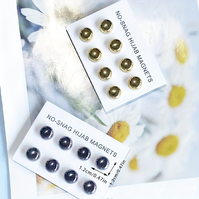 Set of 8 Magnetic Hijab Pins Alloy Scarf Clips for Women Accessories