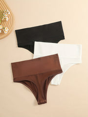 Три многоцветные бесшовные фитнес-брюки с высокой талией для женщин.