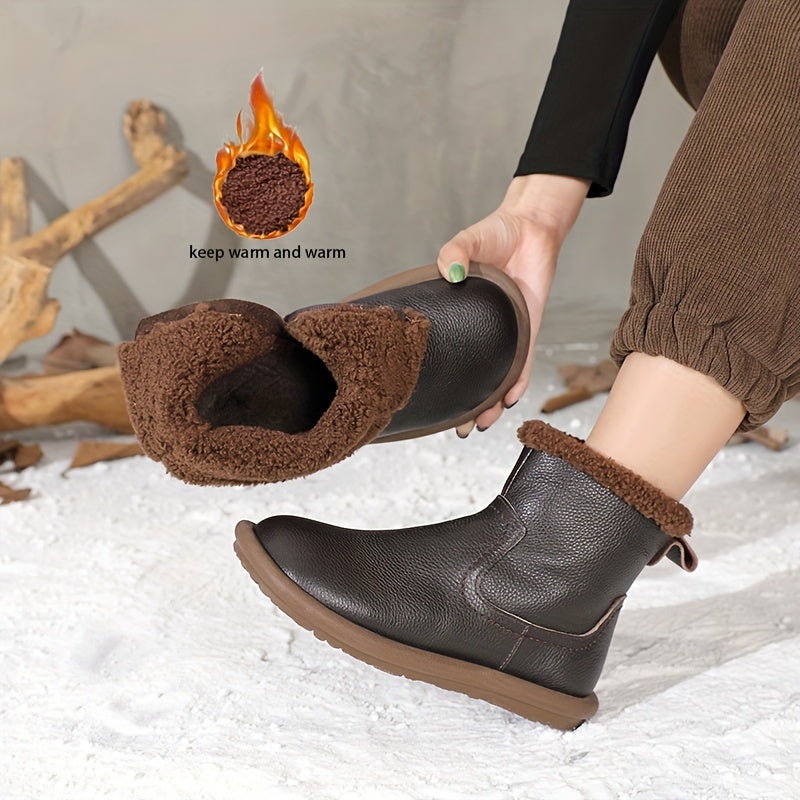 Women's Winter Thick Boots Soft-Soled Fashionable Classic Mom Boots