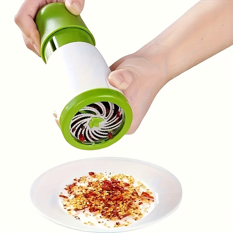 Manual plastic spice grinder for chopping parsley vegetables cilantro ideal for chefs foodies in home restaurant kitchens