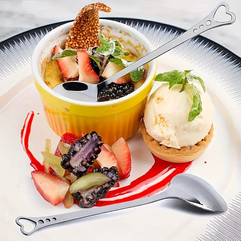 Stainless Steel Heart-Shaped Spoon for Coffee Tea Desserts Gift