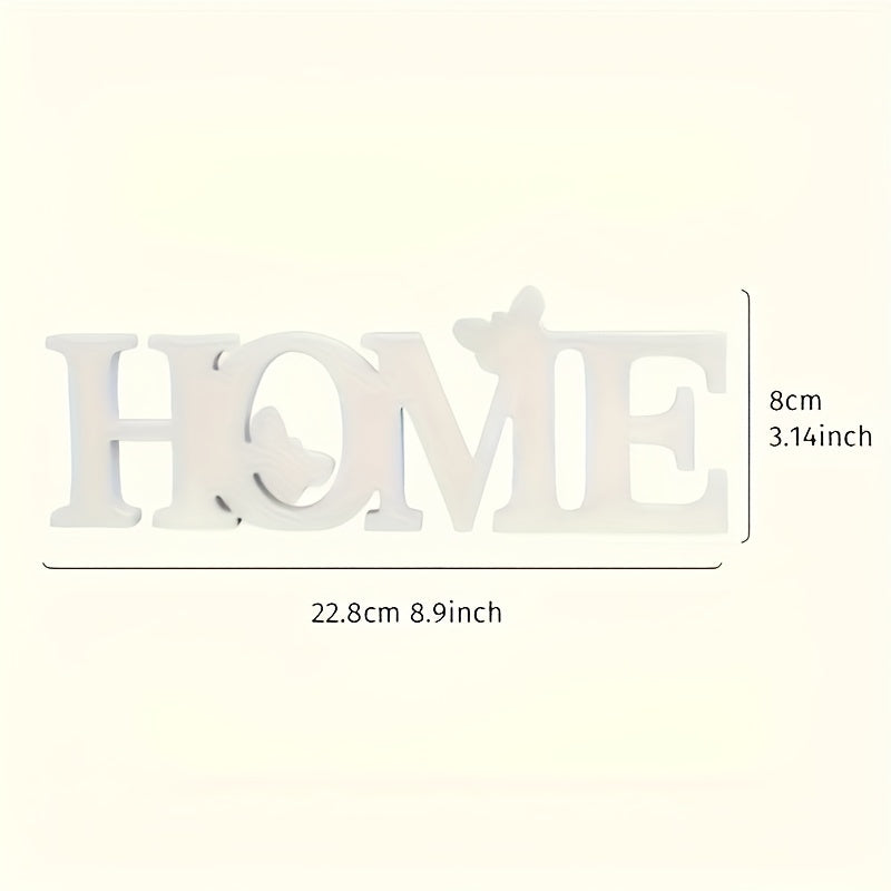 White Faux Wood Love Heart Decor Sign for Weddings Valentine's Day Mother's Day Thanksgiving Tabletop