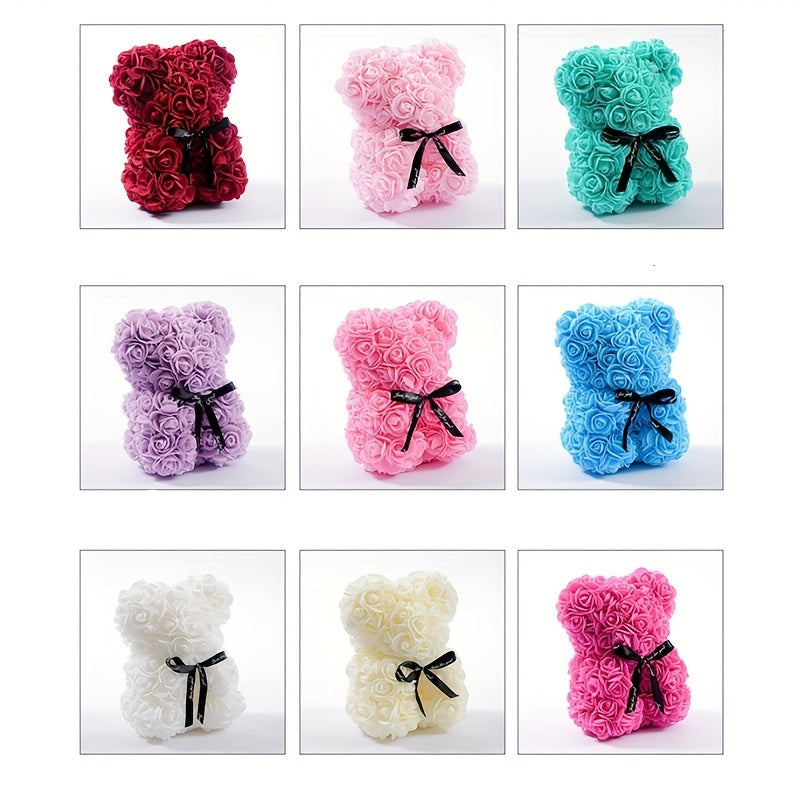 Artificial Foam Rose Bear for Valentine's Day Mother's Day Weddings and Home Decor