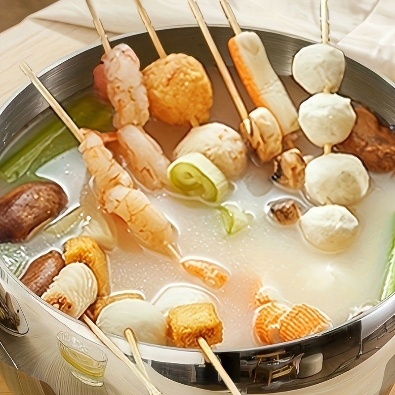 Durable 304 Stainless Steel Soup Pot for Gas Stovetops No Electricity Needed