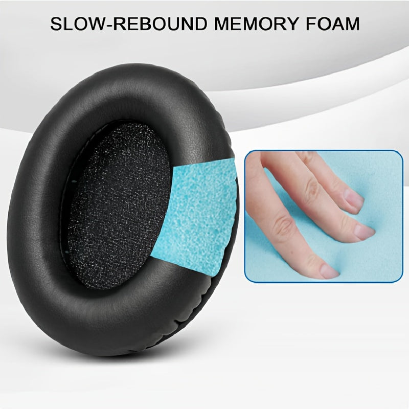 Almohadillas de repuesto para auriculares, cojines de espuma suave de cuero PU para juegos y comodidad