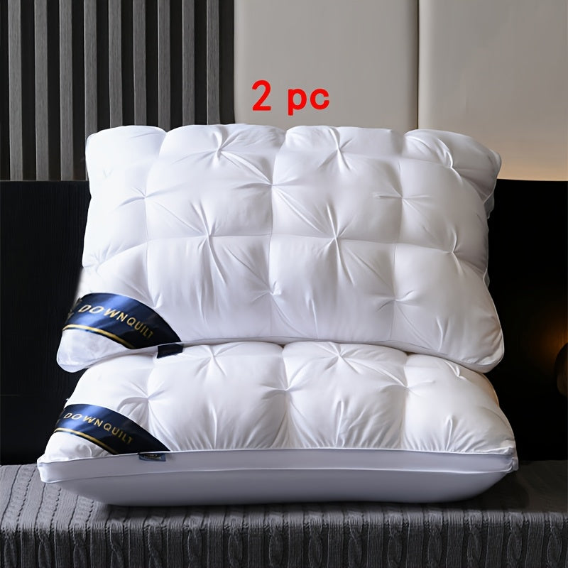 Luxury Hotel Quality Pillows 2-Pack Neck Support Hypoallergenic Washable Polyester