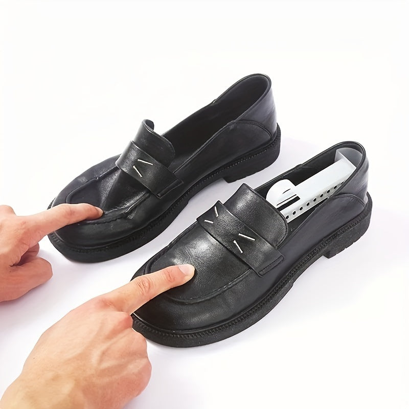 2pcs Unisex Plastic Shoe Stretchers with Metal Hooks Black Boot Accessories