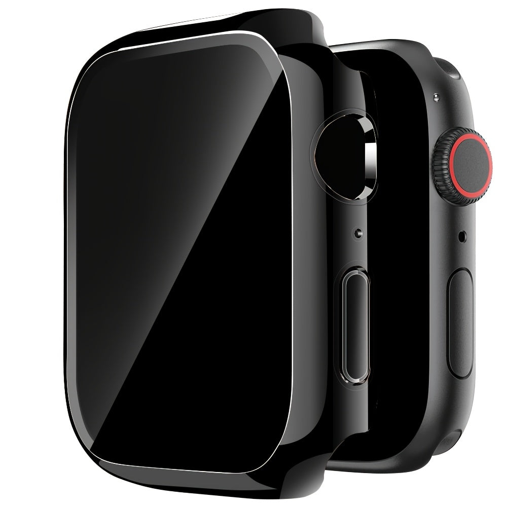 Tempered Glass Smartwatch Case with Screen Protector for Apple Watch Series 4-10 Privacy Scratch Resistant