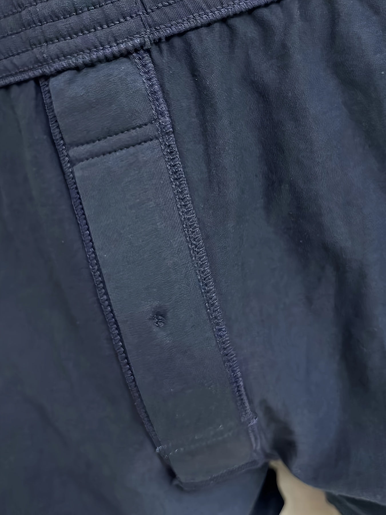 Men's Cotton Boxer Briefs 3 Pack Black Navy Light Blue Elastic Waist No-Ride