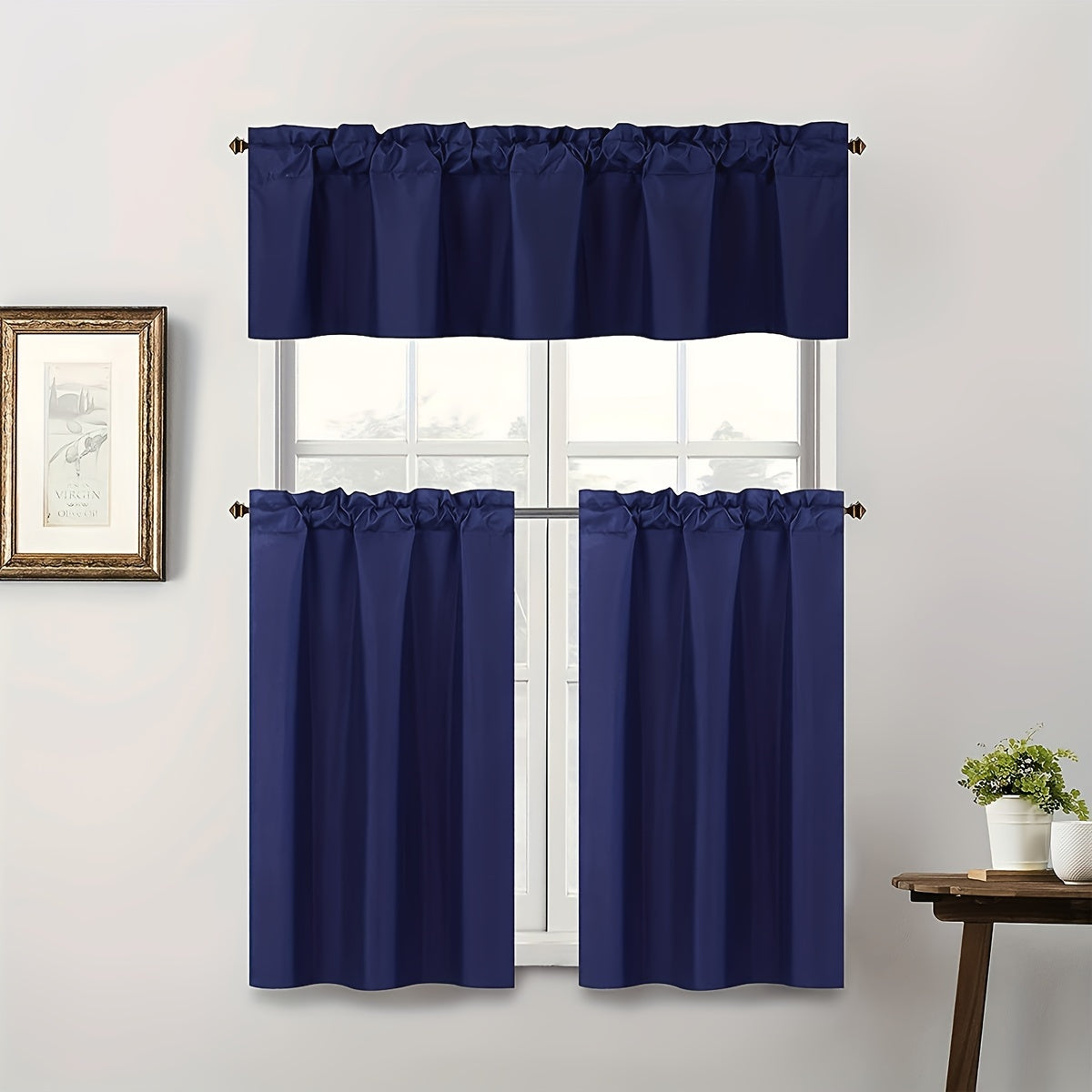 Blackout Curtain Panels for Bedroom and Living Room Black Short Rod Pocket Window Drapes