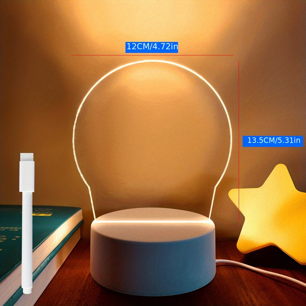 LED Night Light with USB Message Board Decorative Holiday Gift for Girlfriend