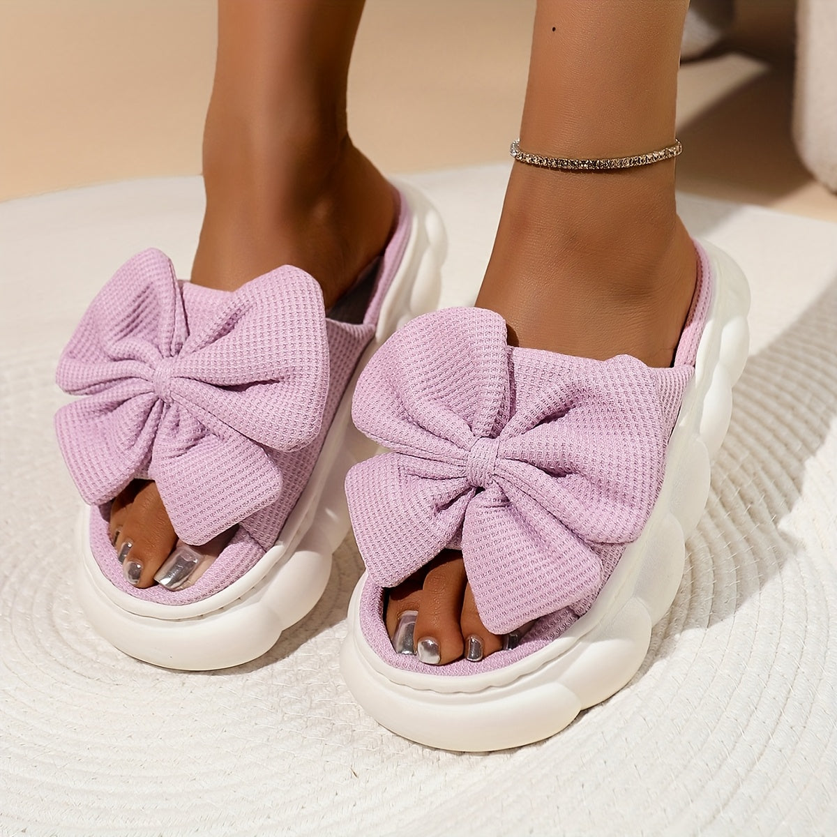 Unisex Slip-On Slippers Breathable Fabric Velvet Style Indoor Outdoor Cozy Shoes