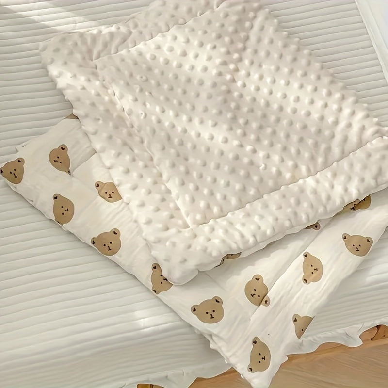 Alfombrilla para cochecito de niños, de felpa de gasa, terciopelo de frijol, suave y cómoda, accesorio para bebé