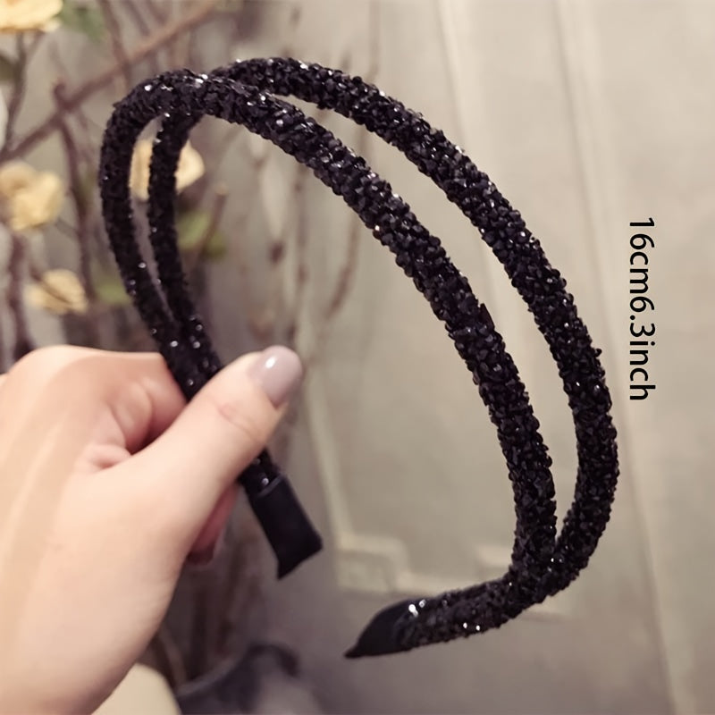 Women’s Rhinestone Headband Polyester Vintage Elegant for Daily Wear and Occasions