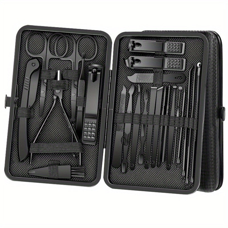 8/24 Piece Stainless Steel Nail Art Tool Set with Straight Blade Scissors for Toenail Care