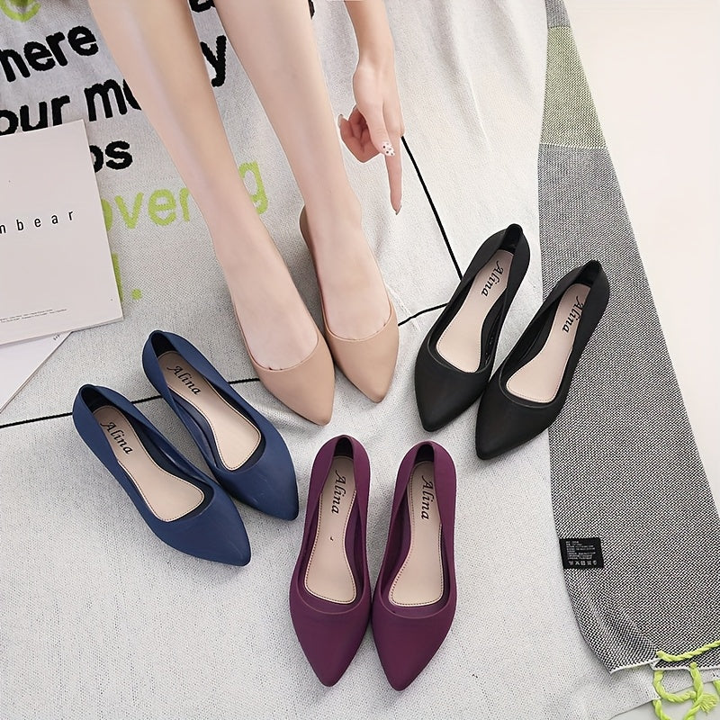 Women Solid Color Open Toe High Heels with Jelly Wedge