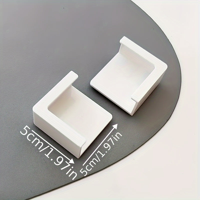 Juego de 2 soportes de plástico para teléfono y tableta de pared con adhesivo, sin taladro, que ahorra espacio