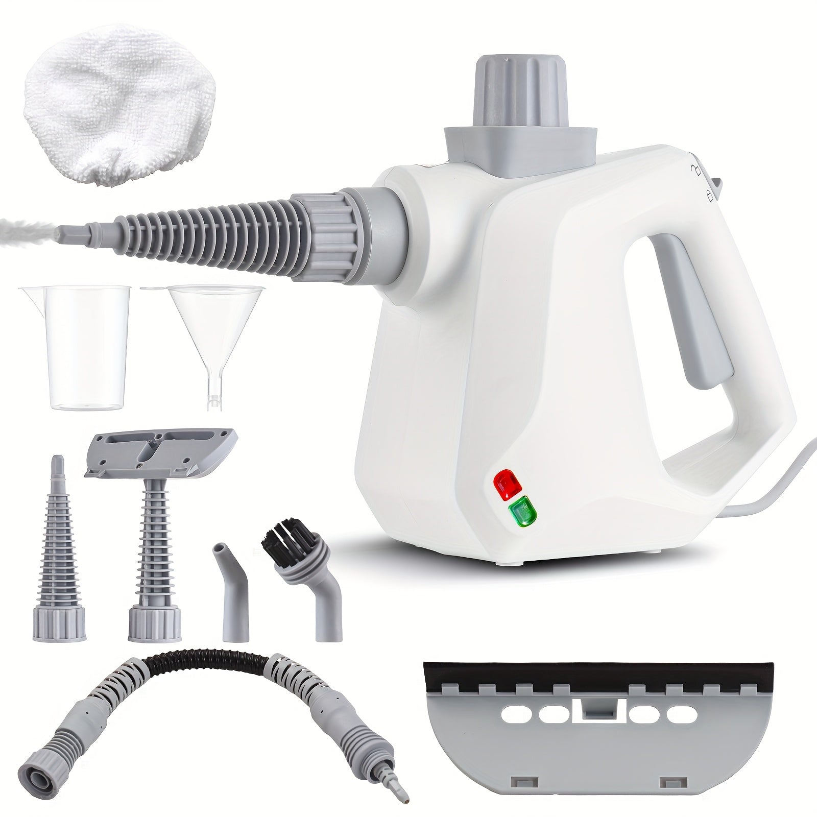 9 ta aksessuar bilan qo'lga olinadigan bug' tozalagich, oshxona va divan tozalash uchun.