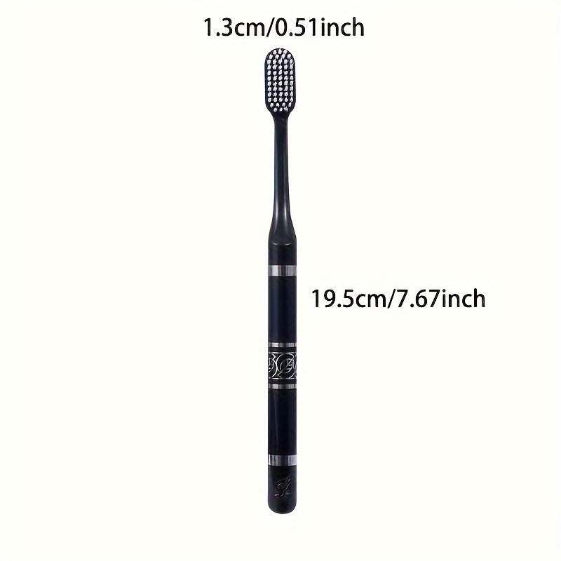 Set of 2 Soft Bristle Full-Size Toothbrushes for Adults and Travel