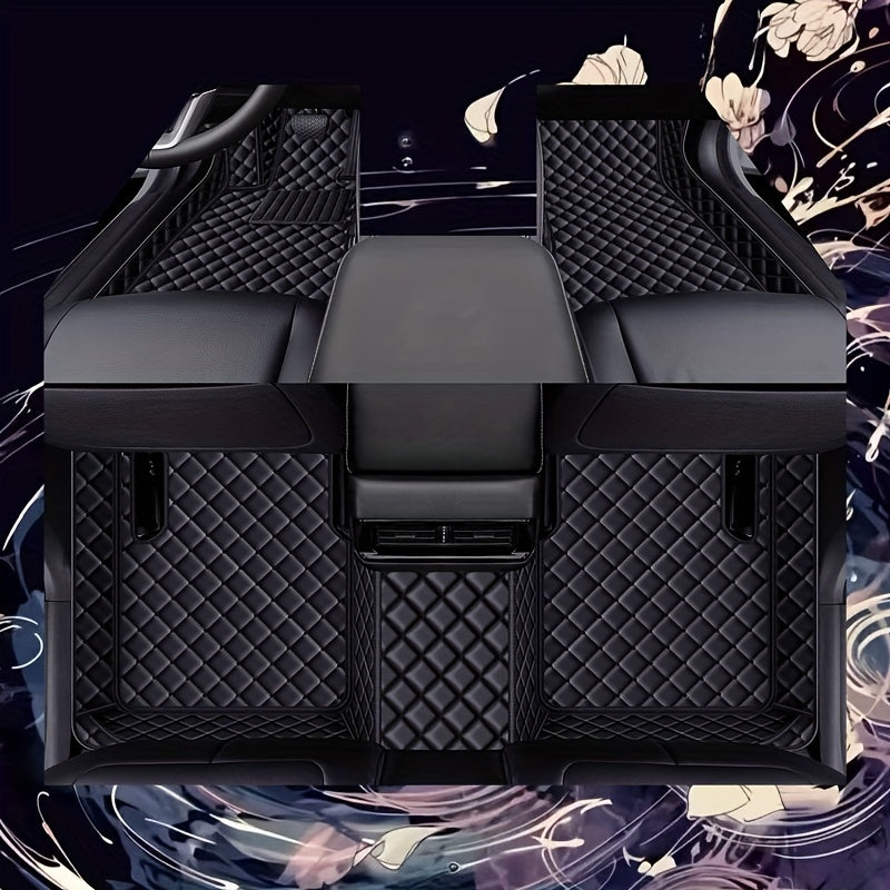 All-Weather Car Floor Mat PU Leather Durable Dirt-Resistant Fit for Sedan