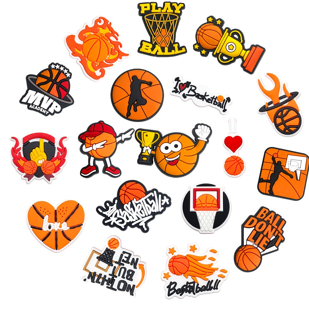 Unisex Plastic Basketball Shoe Charms DIY Accessories for Sandals and Slides