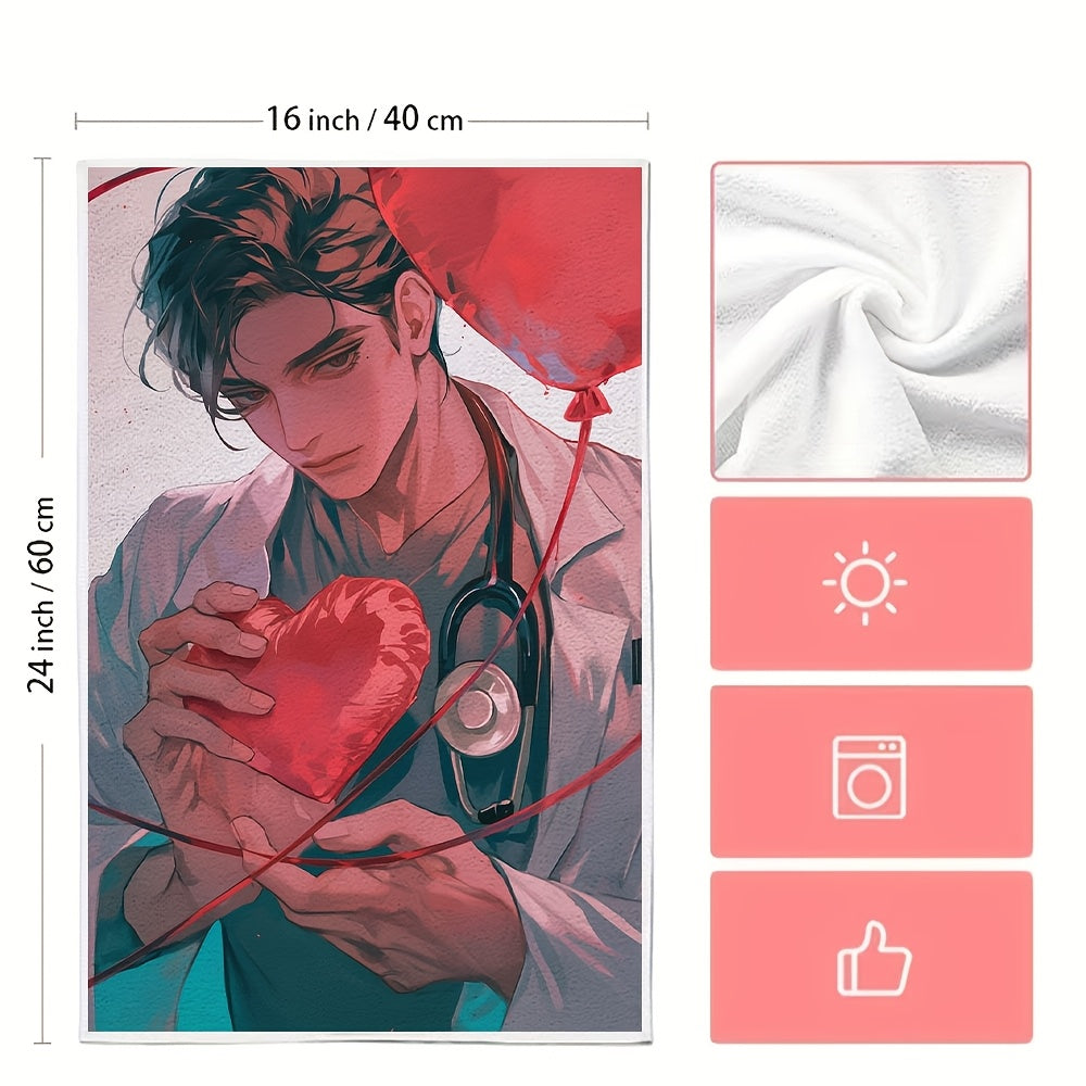 Set of 2 Ultra Soft Kitchen Towels 16x24 Inches Absorbent Dish Hand Towels