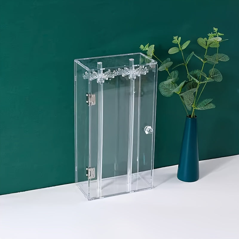 Caja de almacenamiento para joyas de acrílico con 1 compartimento para collares y pulseras