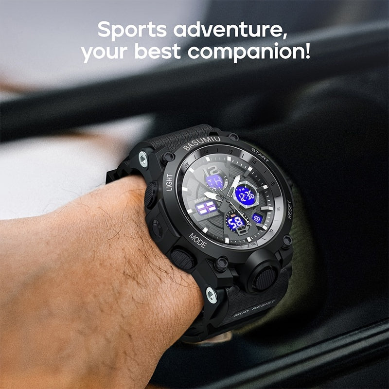 Men's Digital Sports Smartwatch with Heart Rate Monitor and Fitness Tracking