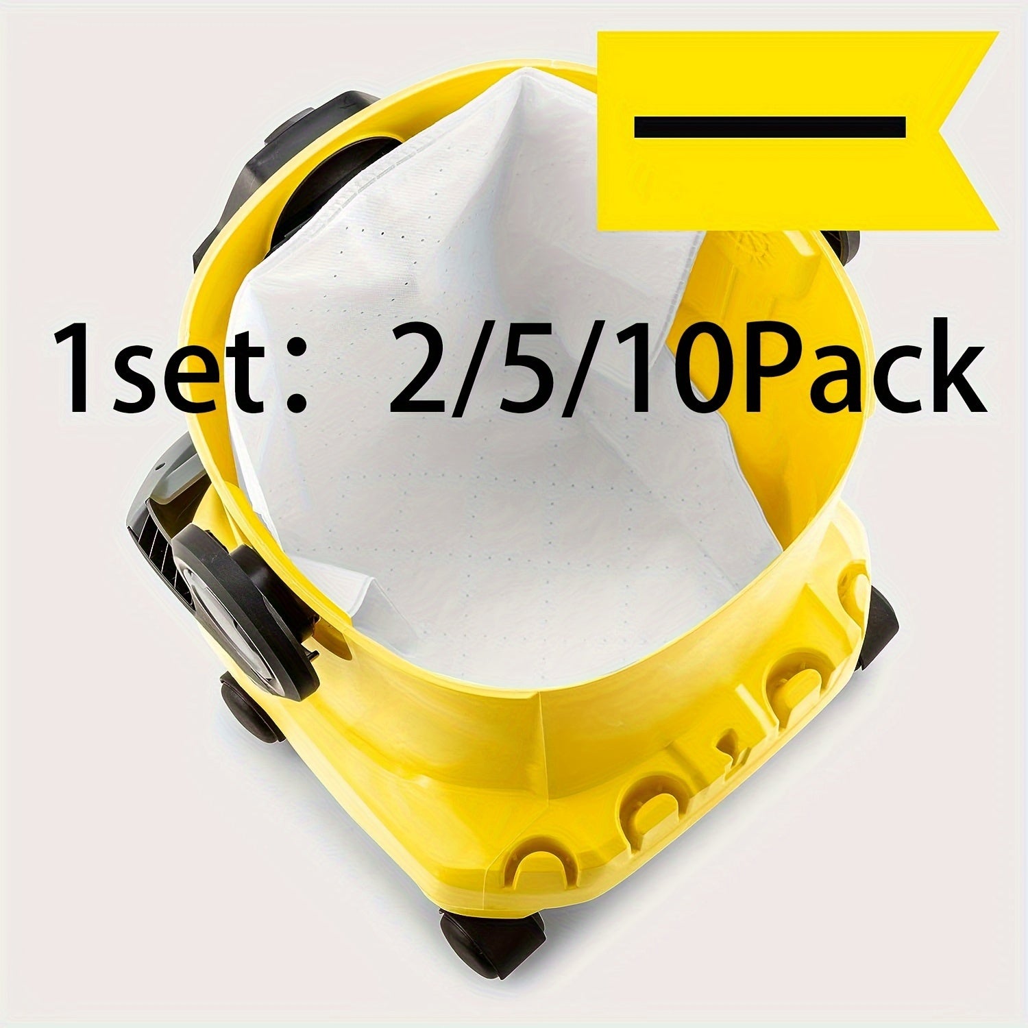 Bolsas de filtro de felpa de reemplazo para aspiradoras húmedo/seco 2, 5 o 10 unidades