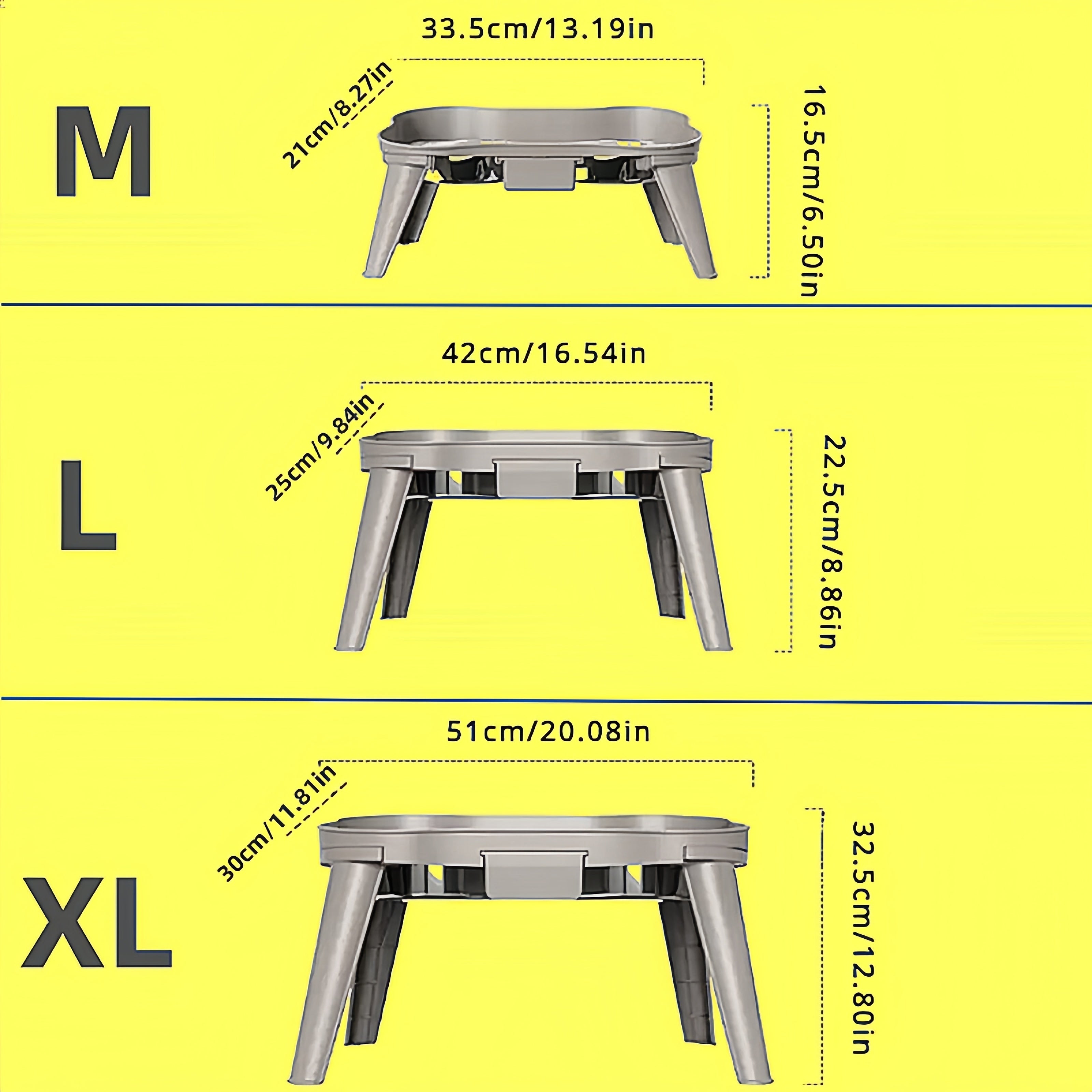 Поднятая кормушка для домашних животных с двумя нержавеющими стальными мисками, съемный дизайн для собак и кошек