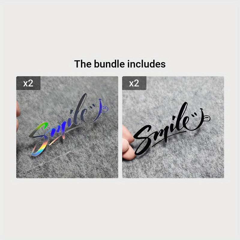 English Letter Smile Face Car Sticker Waterproof Motorcycle Body Decor