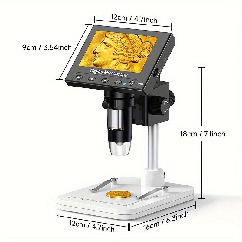 Digital USB Microscope 10.92cm LCD 1000X Zoom for Electronics Repair and Soldering
