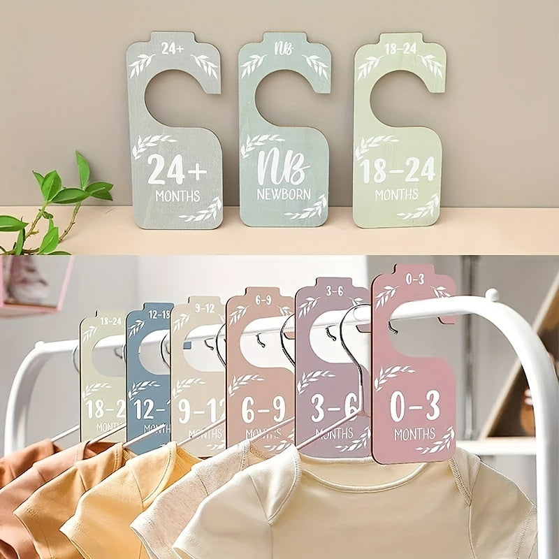 Set of 8 Double-Sided Wooden Closet Dividers for Clothes Organization