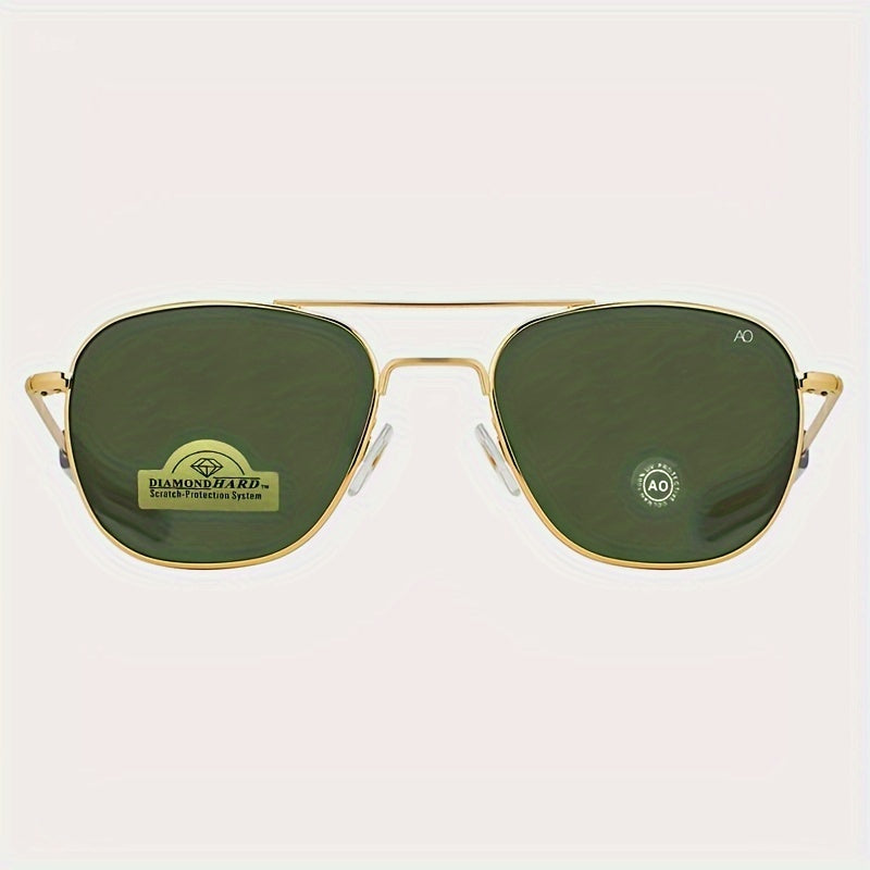 Erkaklar va ayollar uchun uniseks moda ko‘zoynaklar, bardoshli temperli shisha linzalar, temir alloy ramka, ochiq havoda faoliyat uchun