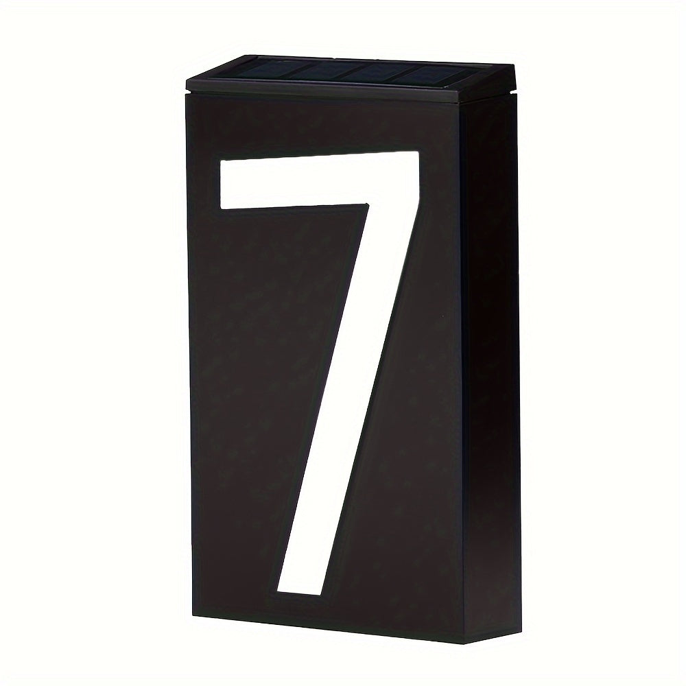 Luz de número de casa solar LED para exteriores, a prueba de agua, señal de dirección, iluminador de pared para jardín y patio