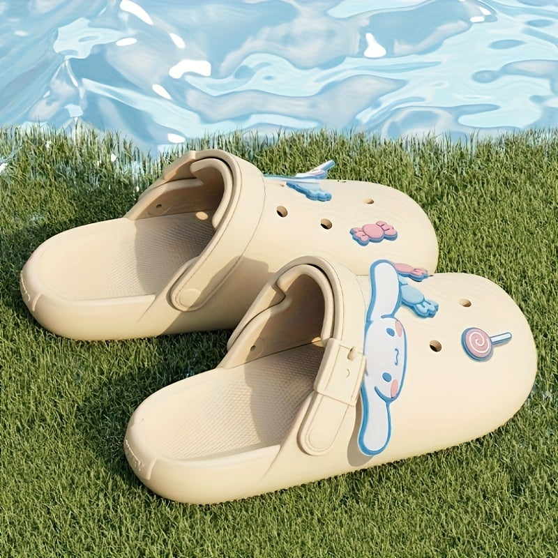 Women's Lightweight EVA Adjustable Sandals Brown Summer Indoor Outdoor Slippers