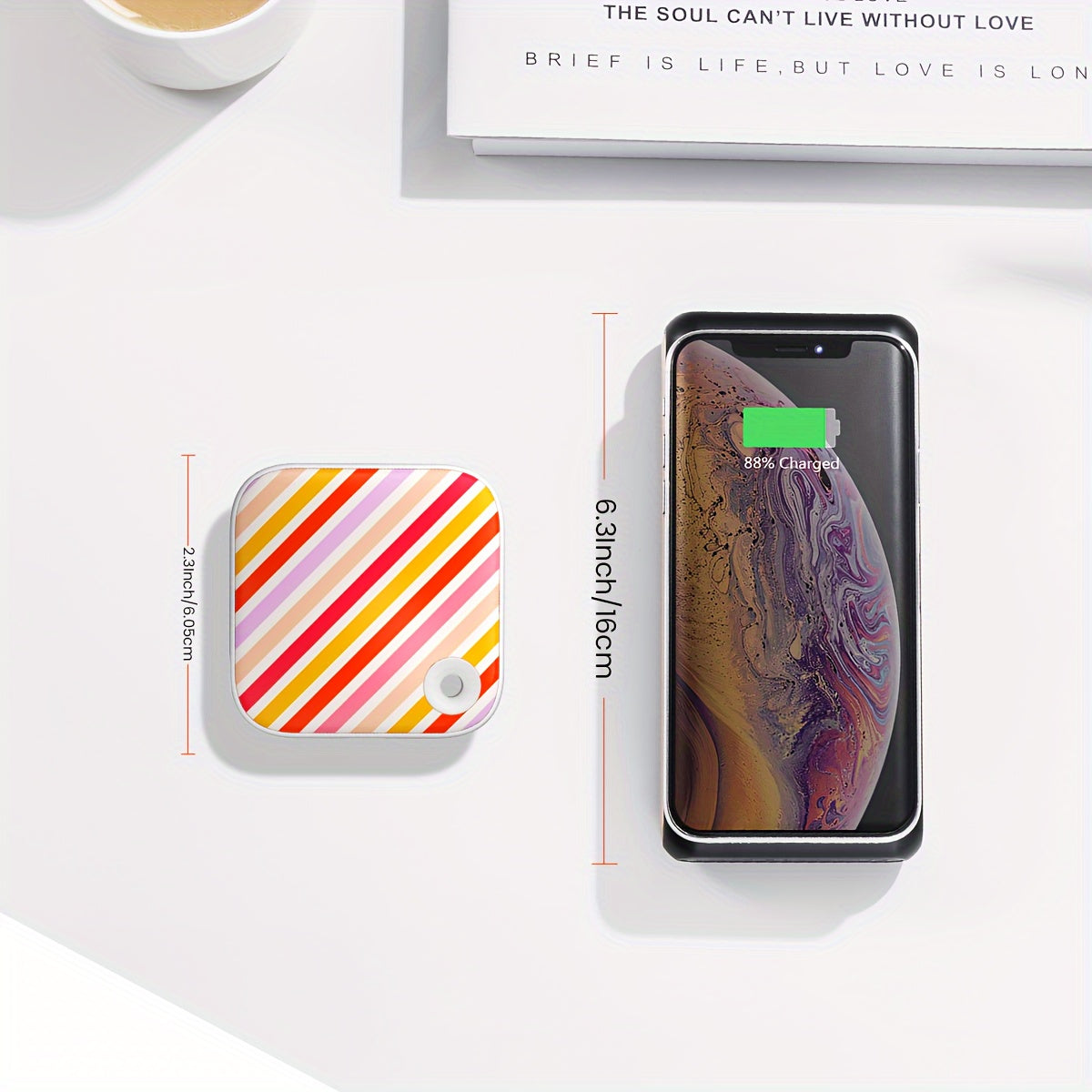 Double Sided Heated Hand Warmer Portable Rechargeable Battery for Travel and Outdoor Use