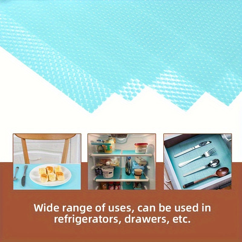 Gray Four-Leaf Flower Pattern Shelf and Drawer Liners for Kitchen Cabinets and Fridges