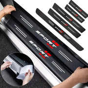 Car Door Sill Protectors Waterproof PVC Leather Scratch and Collision Prevention 1 or 4 Pack